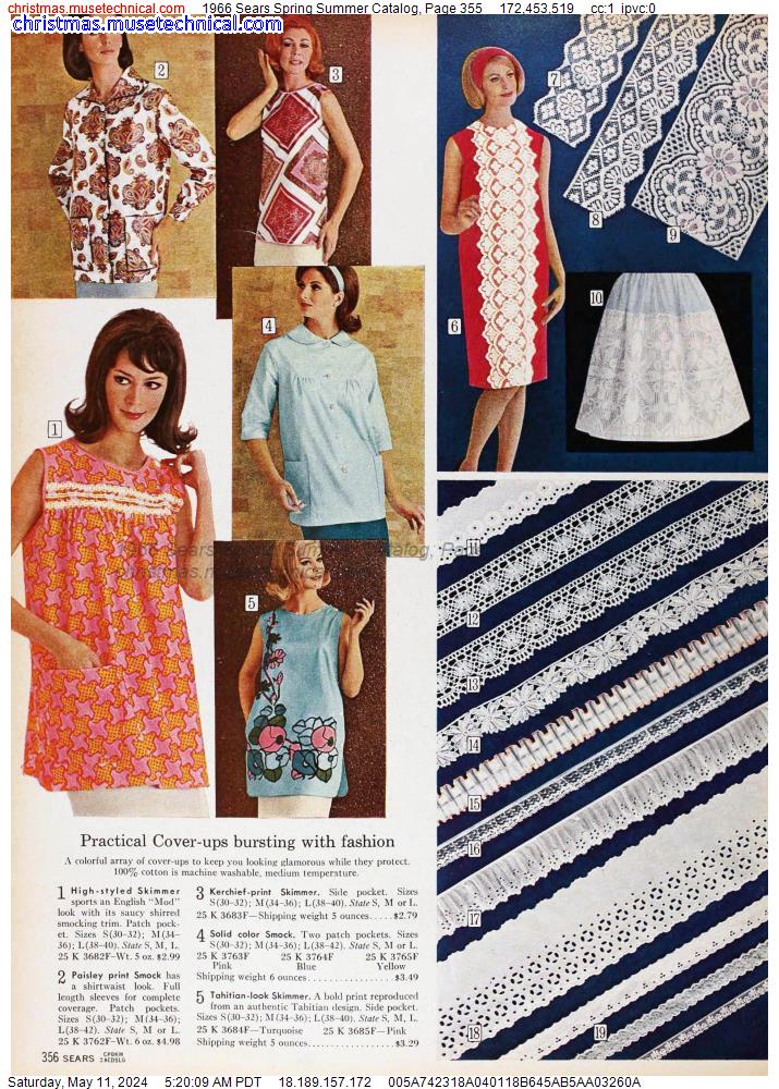 1966 Sears Spring Summer Catalog, Page 355