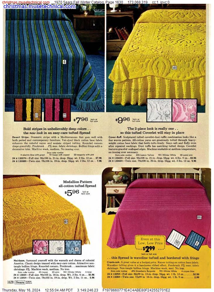 1970 Sears Fall Winter Catalog, Page 1630
