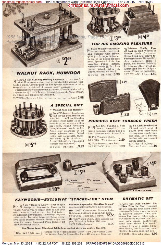 1958 Montgomery Ward Christmas Book, Page 182