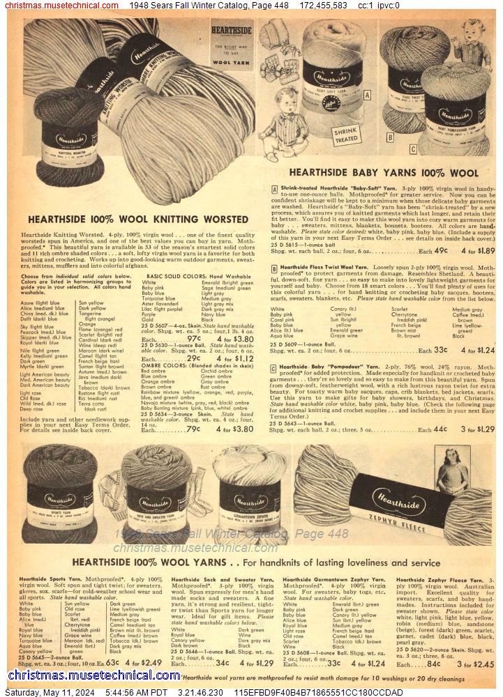 1948 Sears Fall Winter Catalog, Page 448