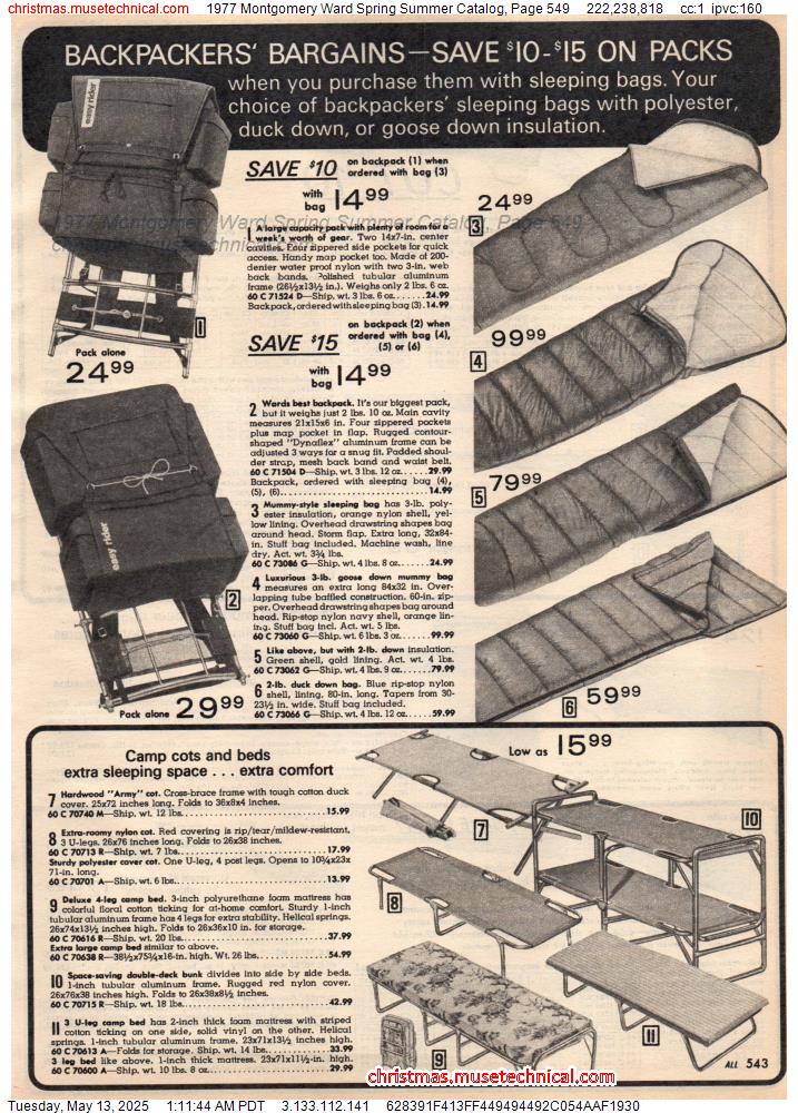 1977 Montgomery Ward Spring Summer Catalog, Page 549