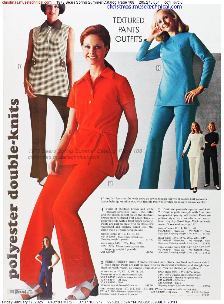 1973 Sears Spring Summer Catalog, Page 108