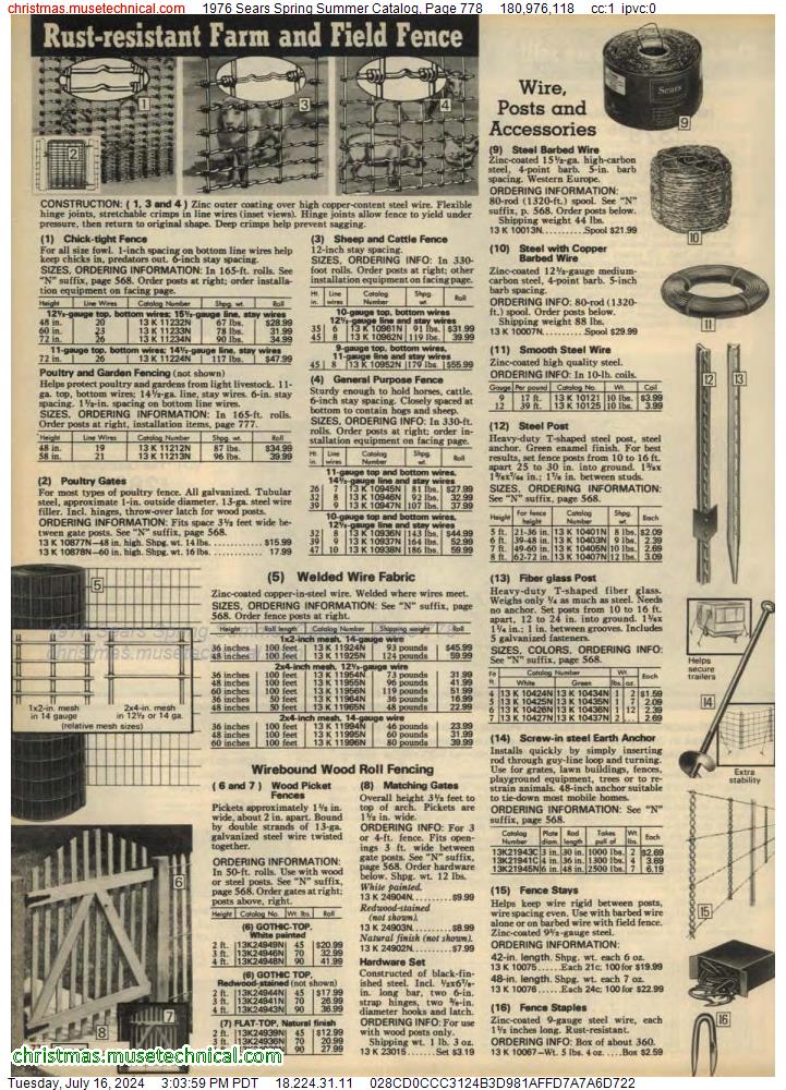 1976 Sears Spring Summer Catalog, Page 778