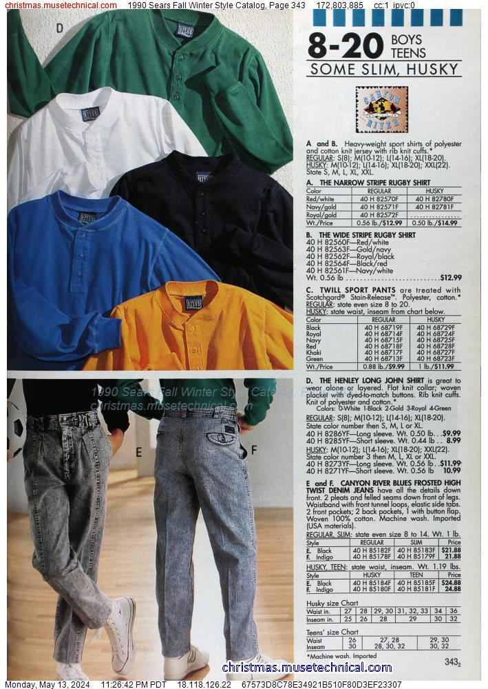 1990 Sears Fall Winter Style Catalog, Page 343