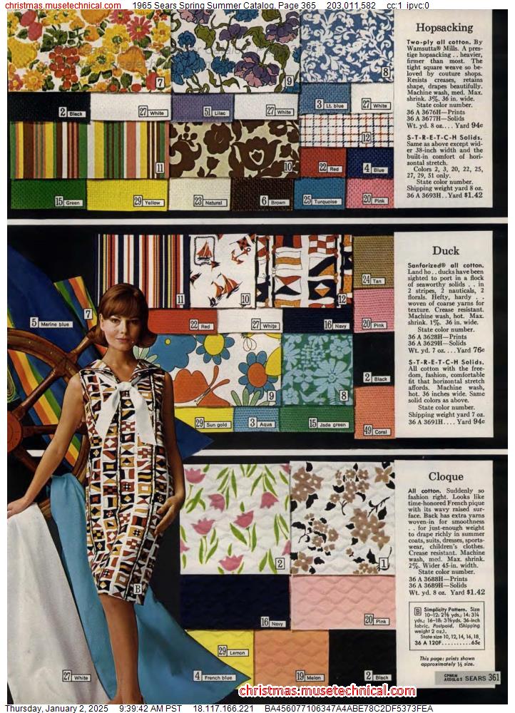 1965 Sears Spring Summer Catalog, Page 365