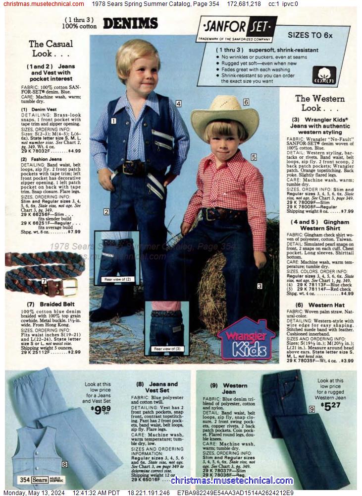 1978 Sears Spring Summer Catalog, Page 354