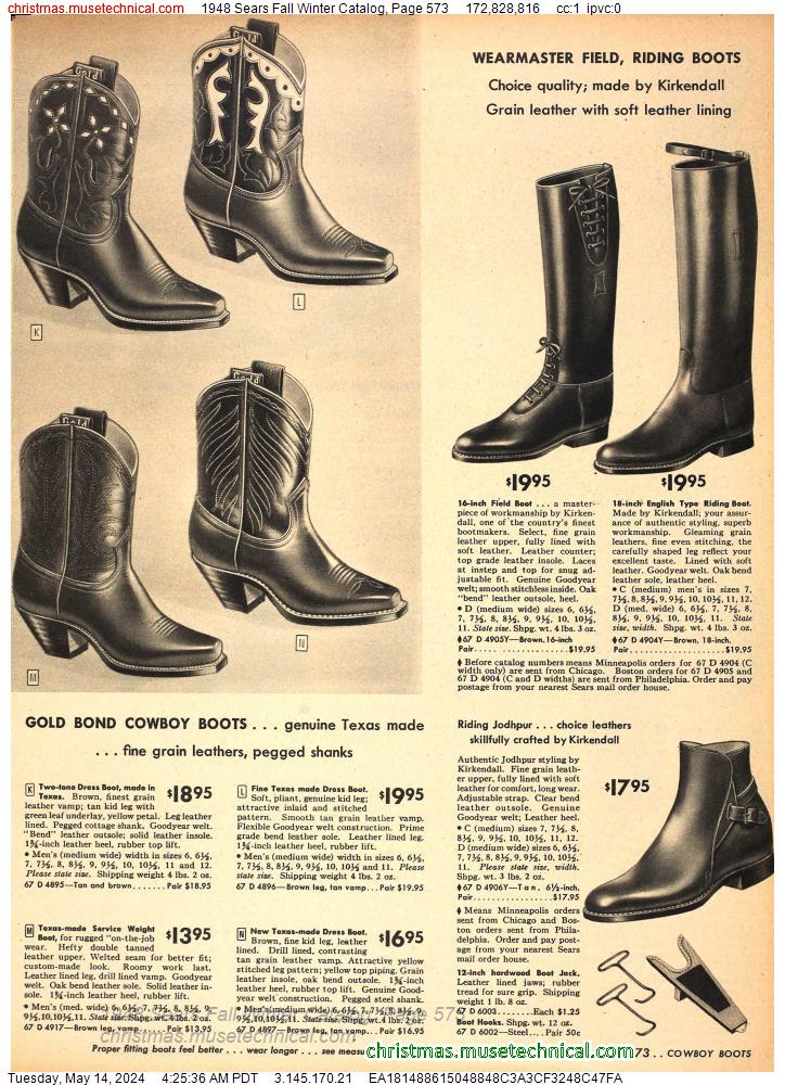 1948 Sears Fall Winter Catalog, Page 573