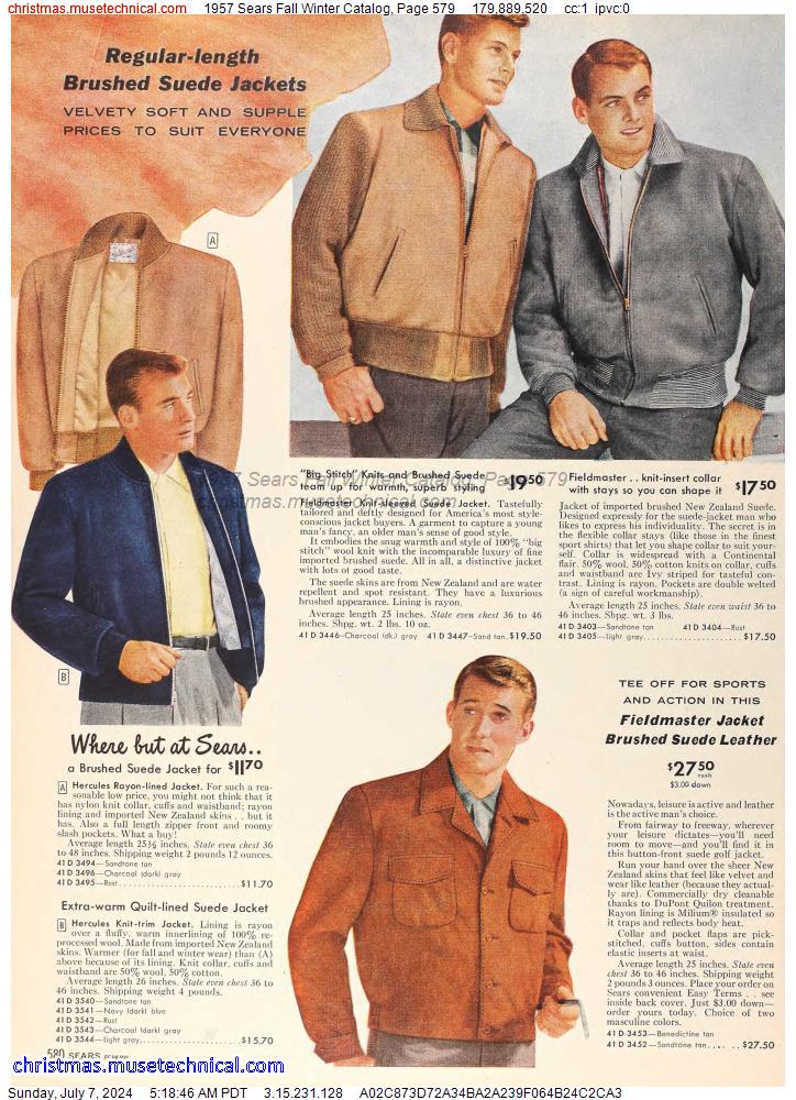 1957 Sears Fall Winter Catalog, Page 579
