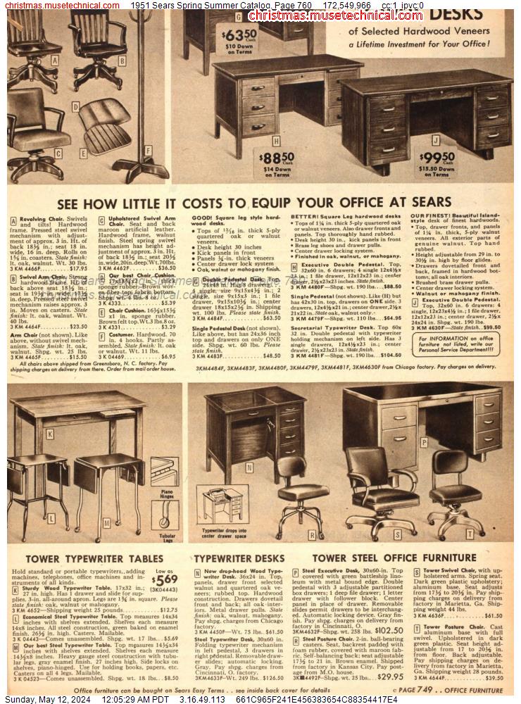 1951 Sears Spring Summer Catalog, Page 760