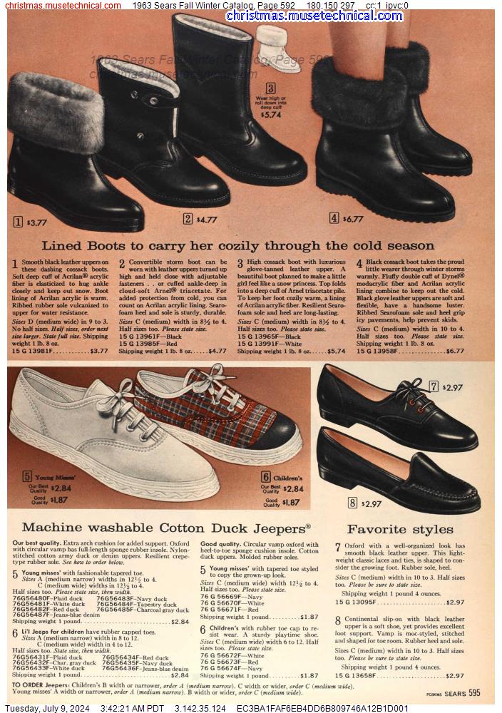 1963 Sears Fall Winter Catalog, Page 592