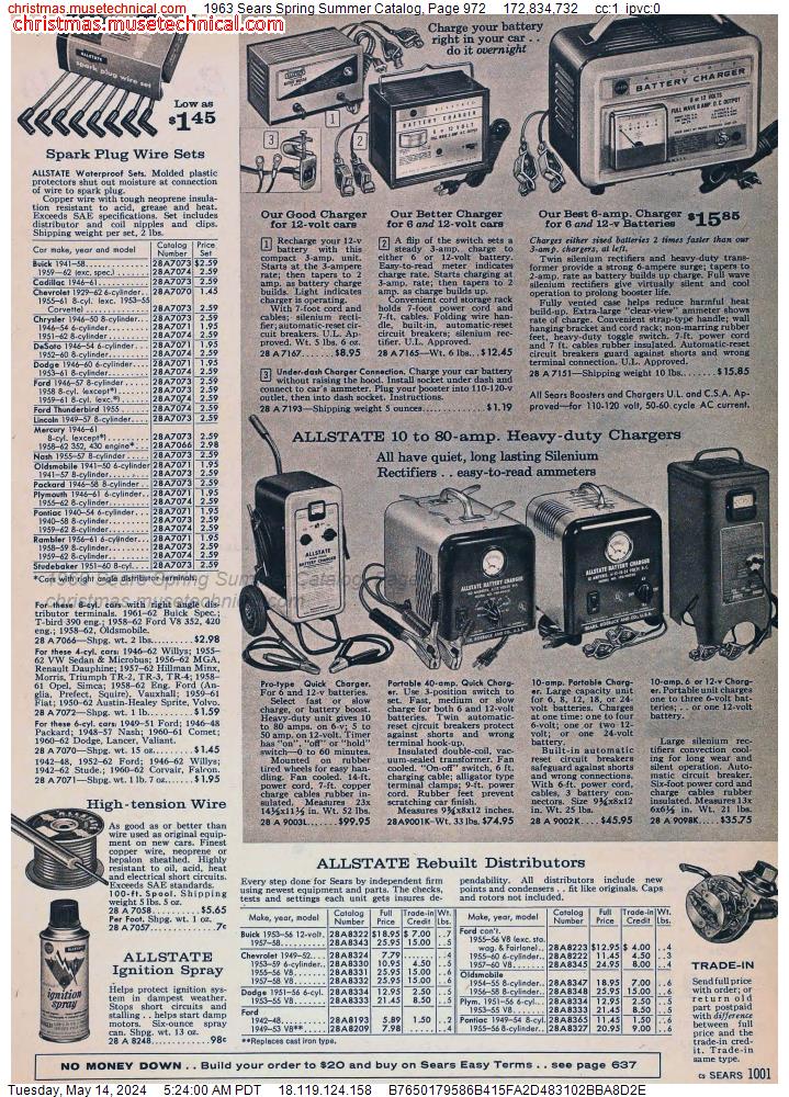 1963 Sears Spring Summer Catalog, Page 972