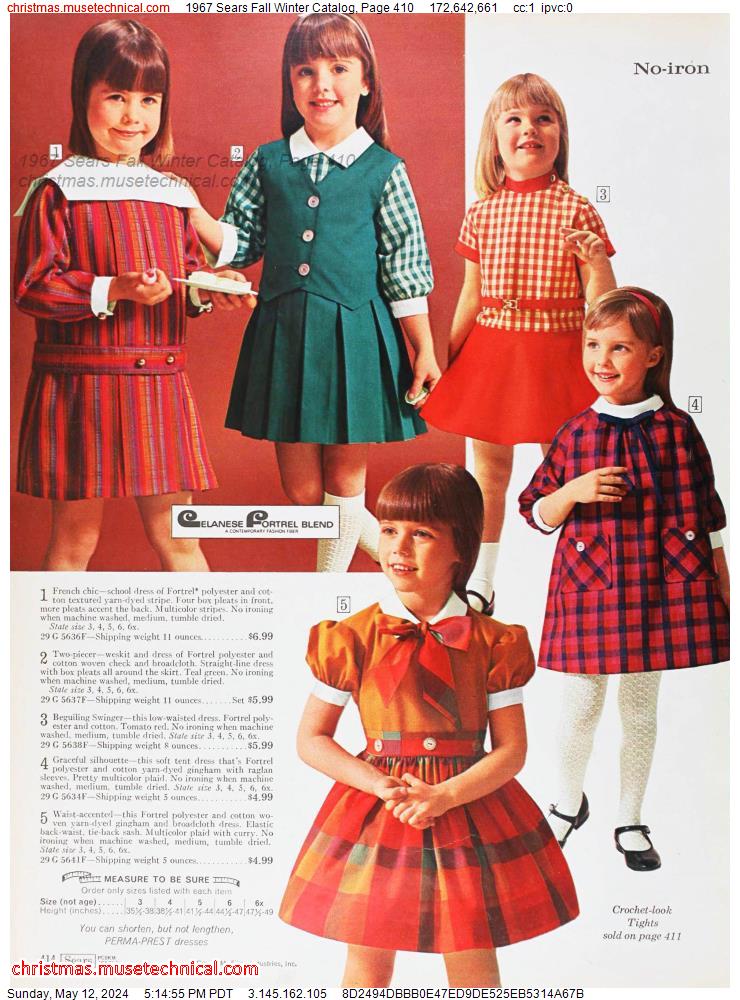 1967 Sears Fall Winter Catalog, Page 410