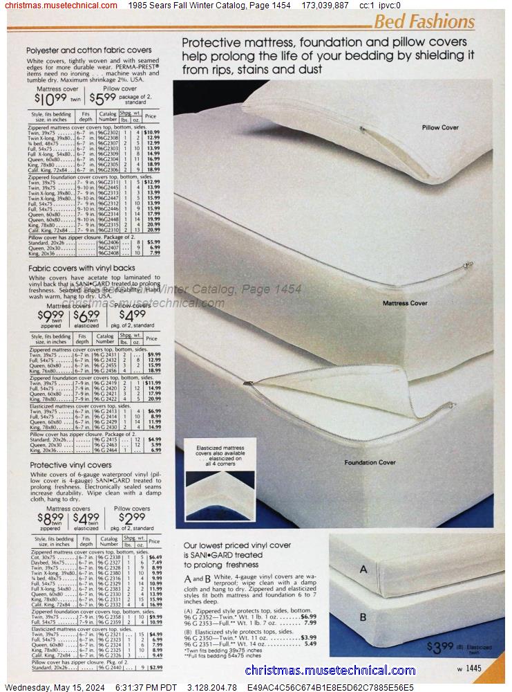 1985 Sears Fall Winter Catalog, Page 1454