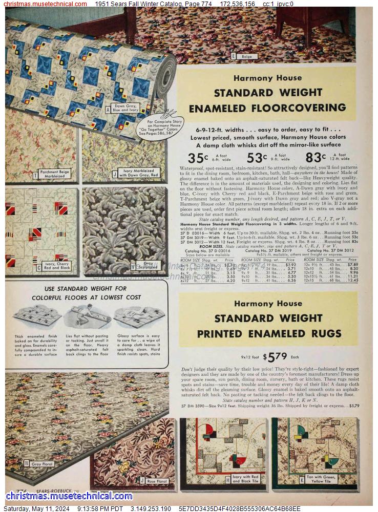 1951 Sears Fall Winter Catalog, Page 774
