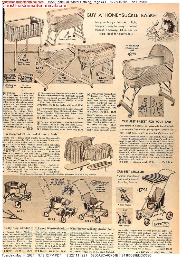 1955 Sears Fall Winter Catalog, Page 441