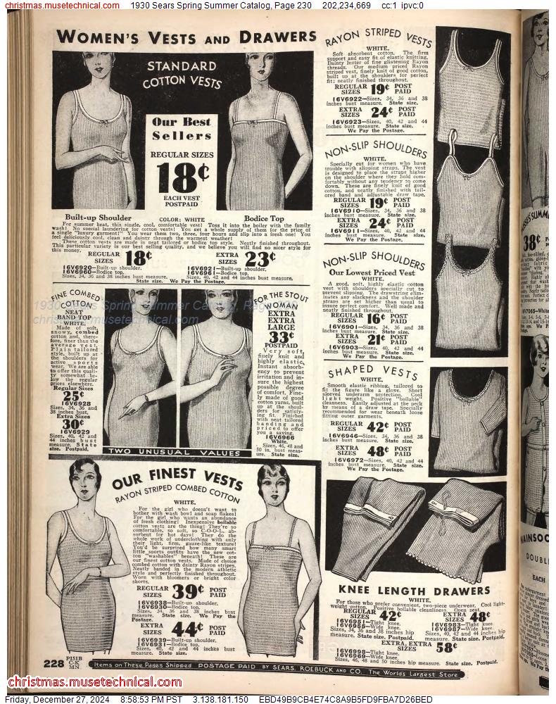 1930 Sears Spring Summer Catalog, Page 230