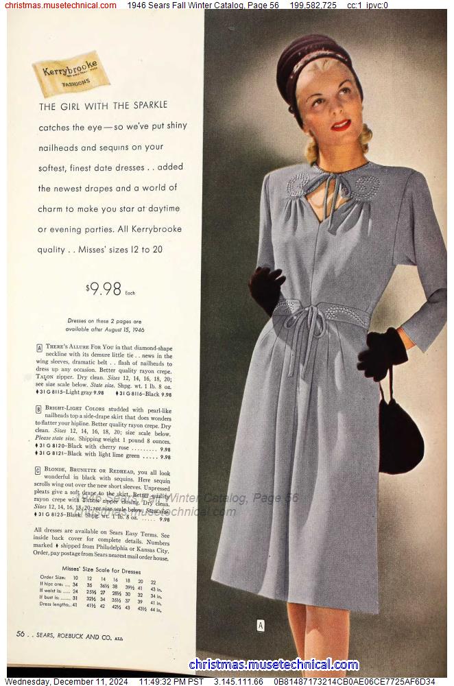 1946 Sears Fall Winter Catalog, Page 56