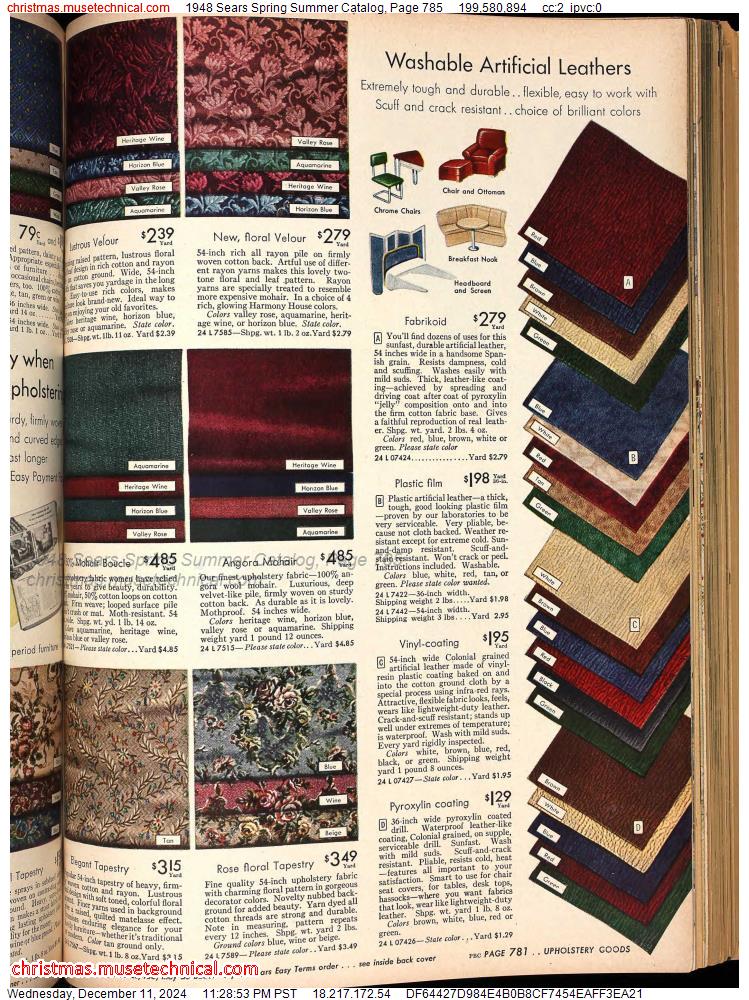 1948 Sears Spring Summer Catalog, Page 785