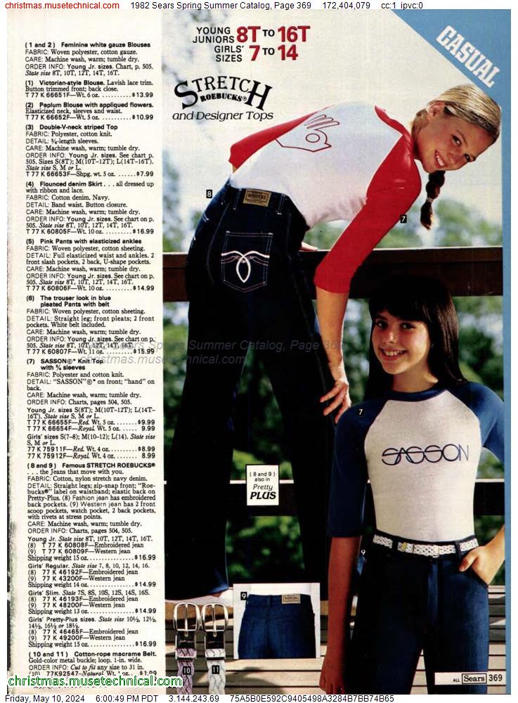 1982 Sears Spring Summer Catalog, Page 369
