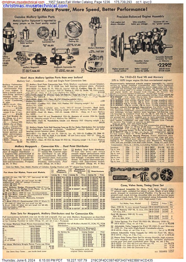 1957 Sears Fall Winter Catalog, Page 1236