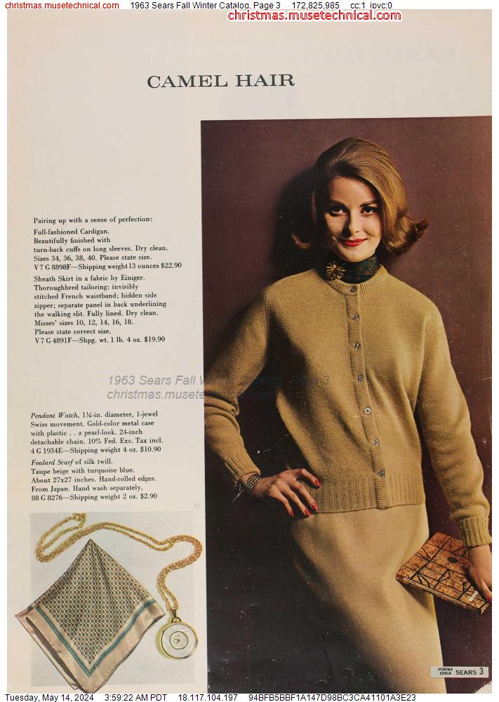 1963 Sears Fall Winter Catalog, Page 3