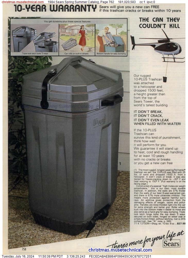 1984 Sears Spring Summer Catalog, Page 762
