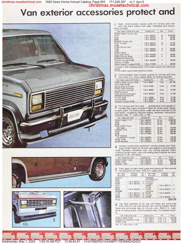 1989 Sears Home Annual Catalog, Page 855
