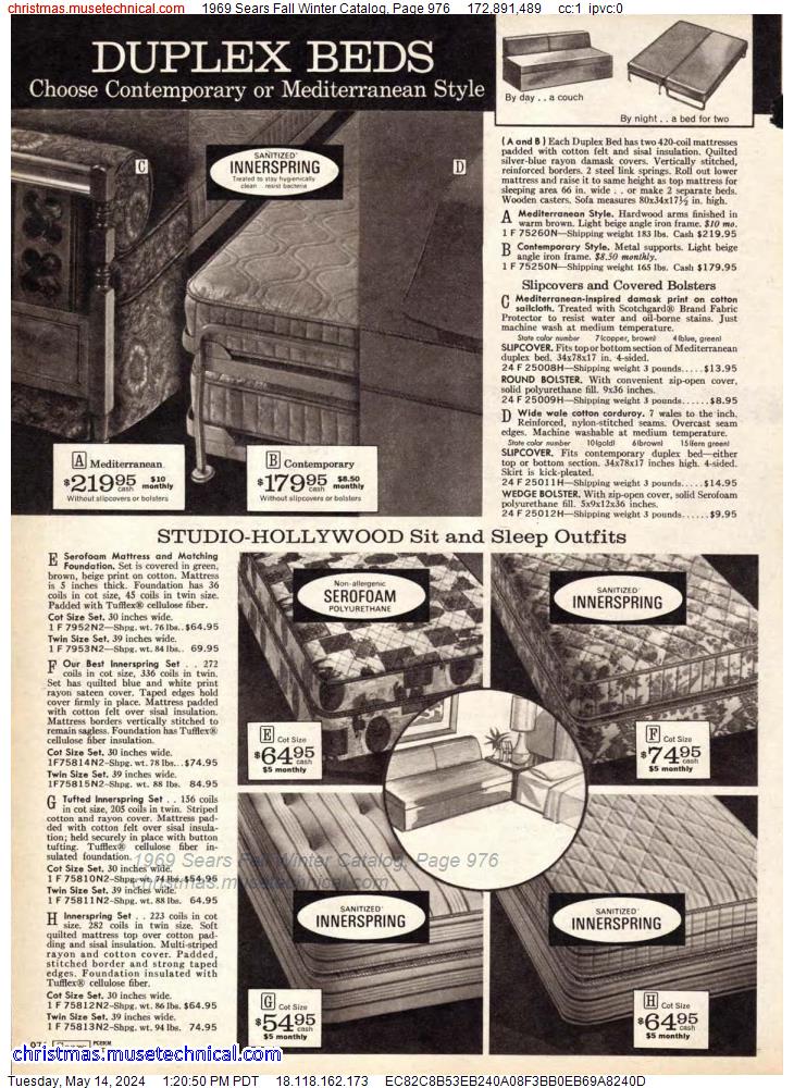 1969 Sears Fall Winter Catalog, Page 976