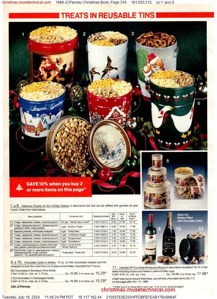 1986 JCPenney Christmas Book, Page 330