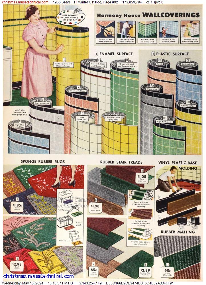 1955 Sears Fall Winter Catalog, Page 892