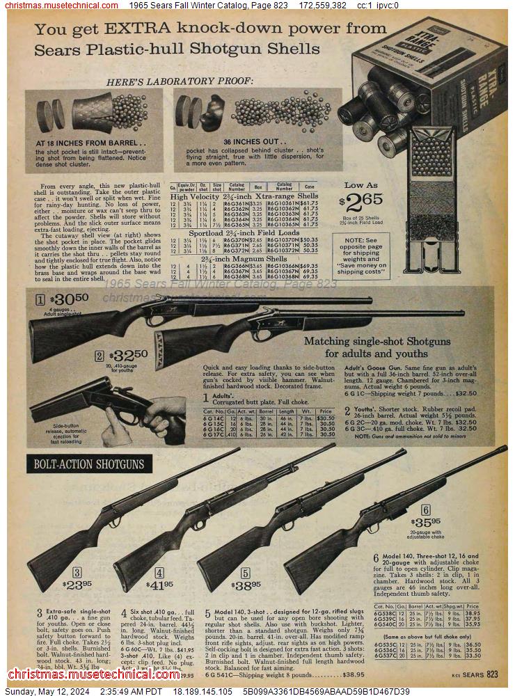 1965 Sears Fall Winter Catalog, Page 823