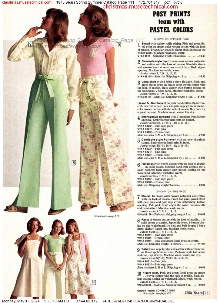 1975 Sears Spring Summer Catalog, Page 111