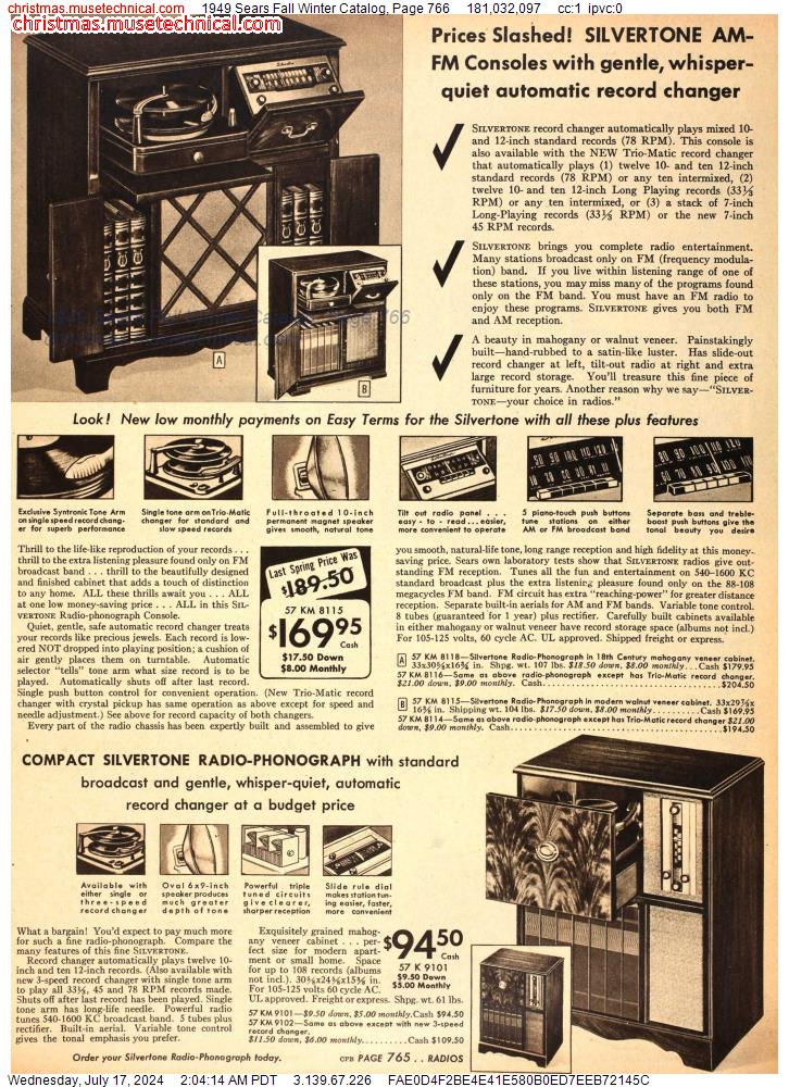1949 Sears Fall Winter Catalog, Page 766