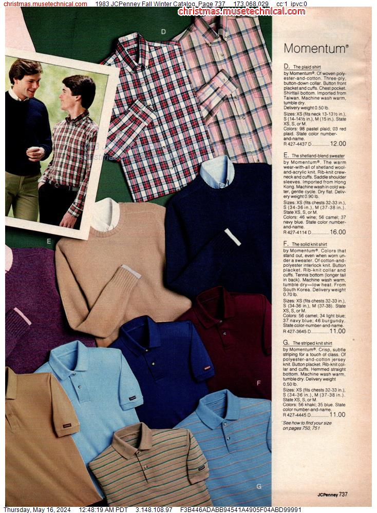 1983 JCPenney Fall Winter Catalog, Page 737