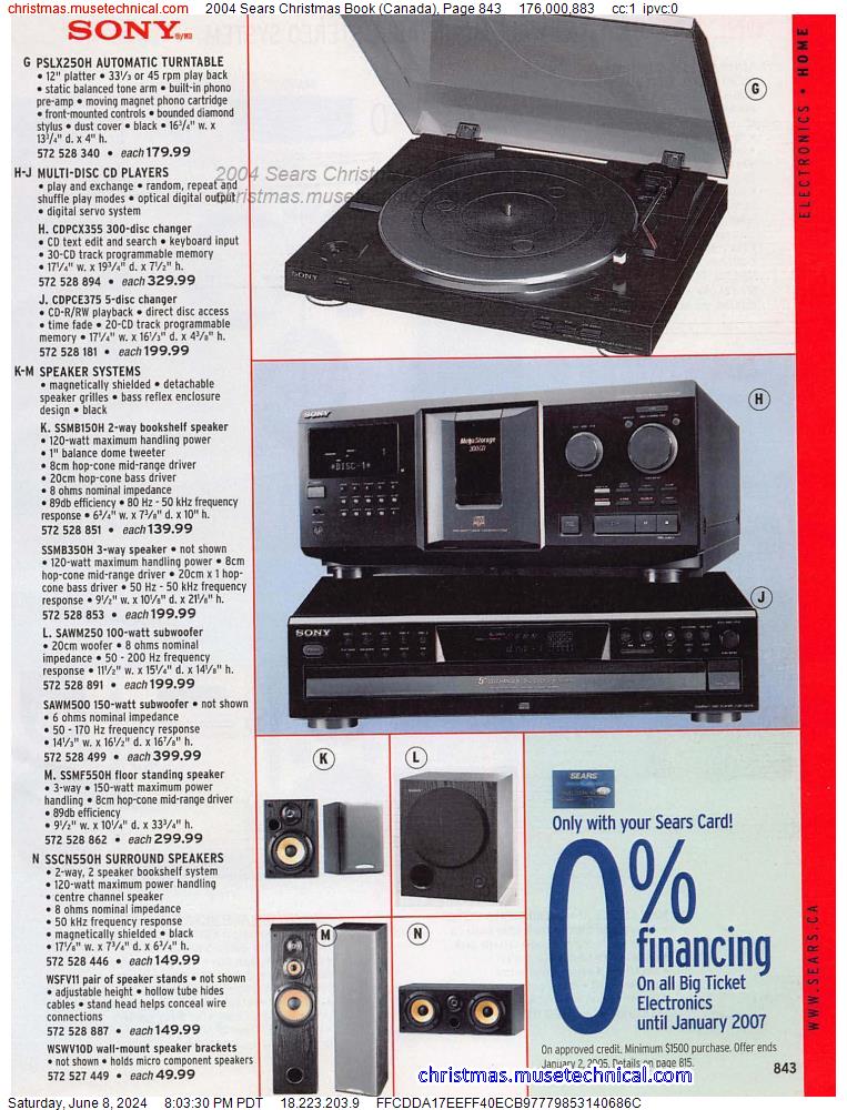 2004 Sears Christmas Book (Canada), Page 843