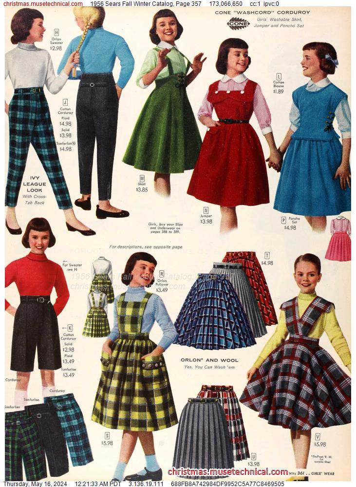 1956 Sears Fall Winter Catalog, Page 357