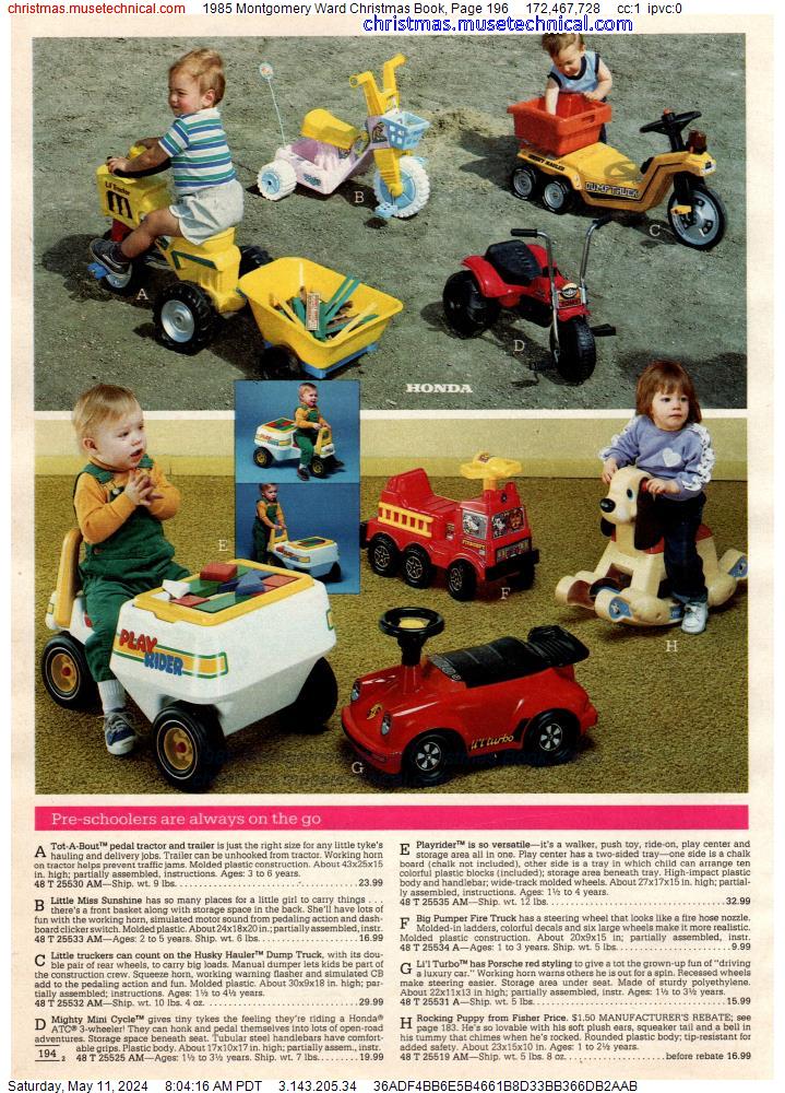 1985 Montgomery Ward Christmas Book, Page 196
