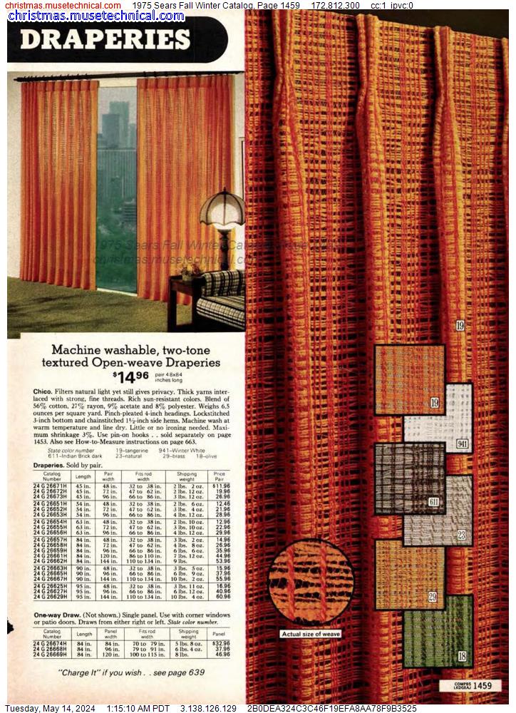 1975 Sears Fall Winter Catalog, Page 1459