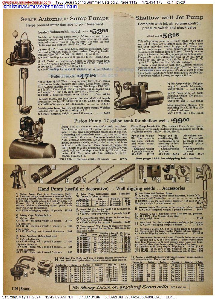 1968 Sears Spring Summer Catalog 2, Page 1112