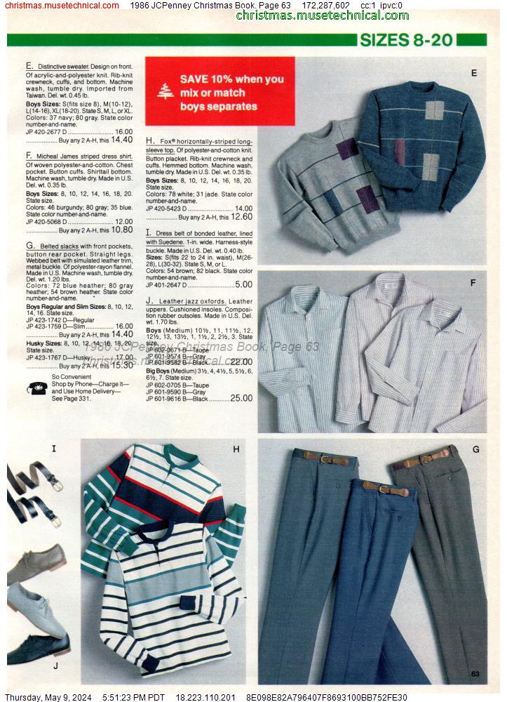 1986 JCPenney Christmas Book, Page 63