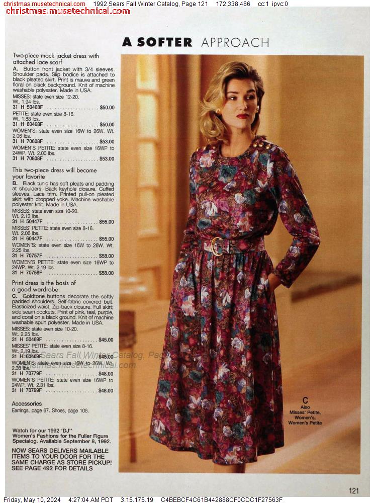 1992 Sears Fall Winter Catalog, Page 121
