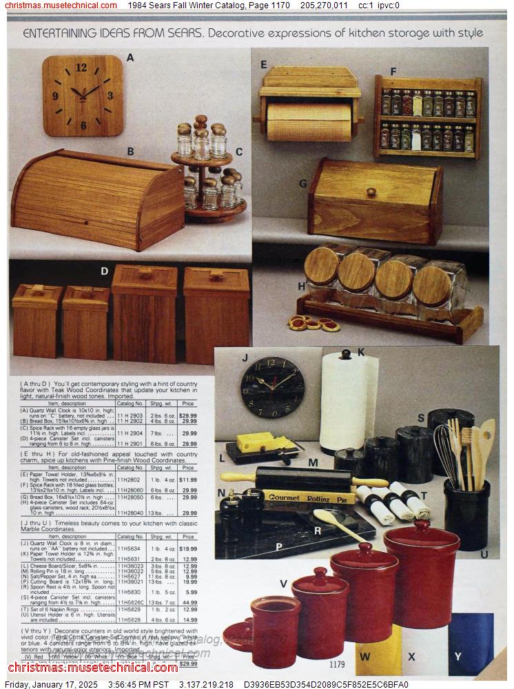 1984 Sears Fall Winter Catalog, Page 1170