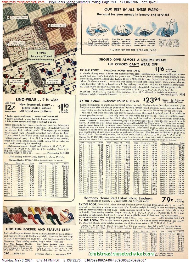 1950 Sears Spring Summer Catalog, Page 593