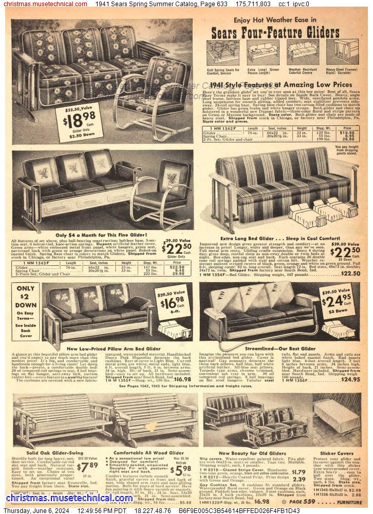 1941 Sears Spring Summer Catalog, Page 633