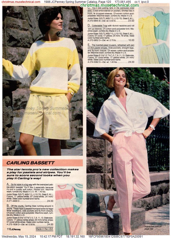 1986 JCPenney Spring Summer Catalog, Page 120