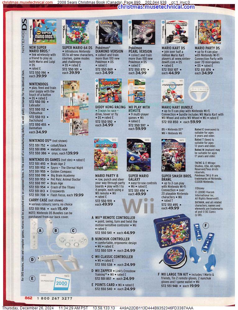 2008 Sears Christmas Book (Canada), Page 890