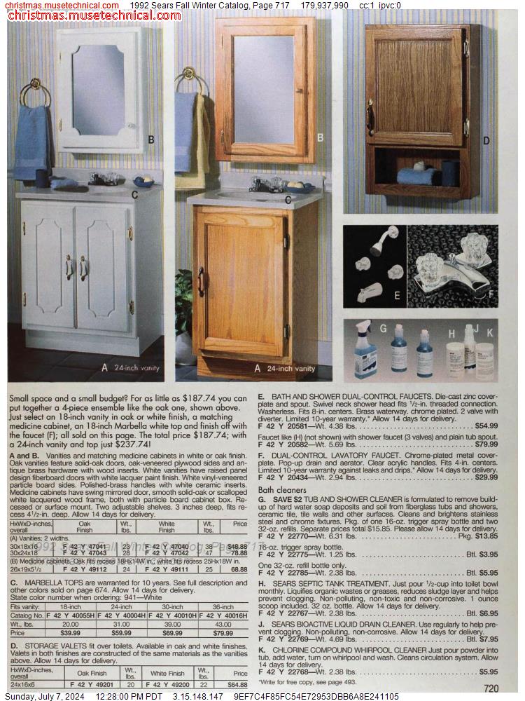 1992 Sears Fall Winter Catalog, Page 717