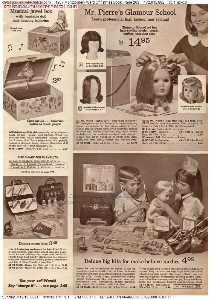 1967 Montgomery Ward Christmas Book, Page 203