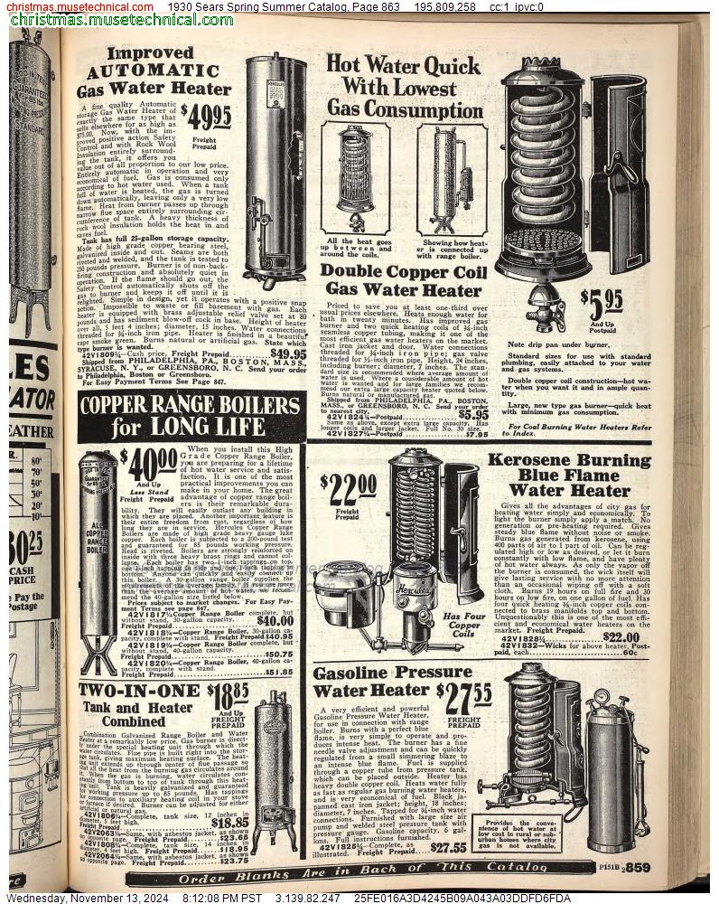 1930 Sears Spring Summer Catalog, Page 863