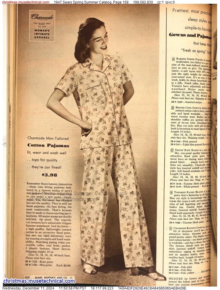 1947 Sears Spring Summer Catalog, Page 158